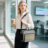 Custom Gray Gold Lunch Bag