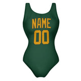 Custom Green Yellow Swimsuit