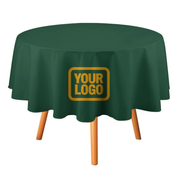 Custom Green Yellow Round Table Cloth