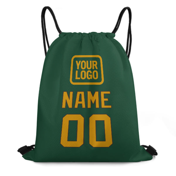 Custom Green Yellow Drawstring Bag