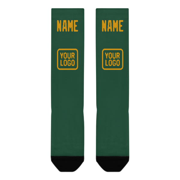 Custom Green Yellow Knee-High Sock
