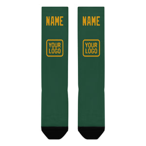 Custom Green Yellow Knee-High Sock