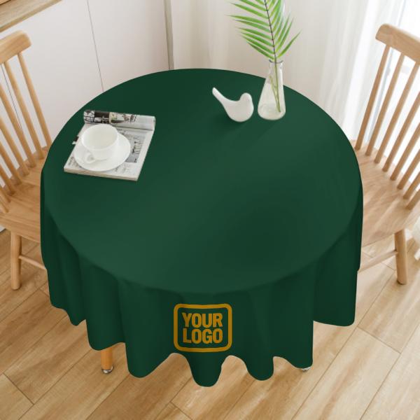 Custom Green Yellow Round Table Cloth