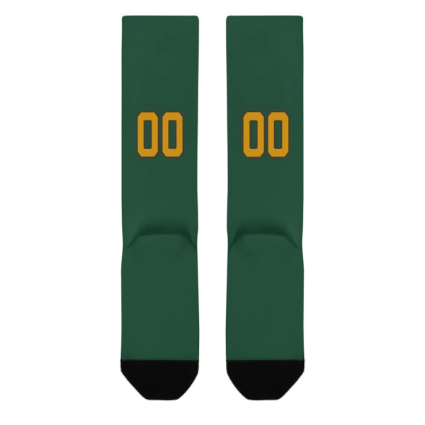 Custom Green Yellow Knee-High Sock