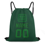 Custom Green Emerald Green Drawstring Bag