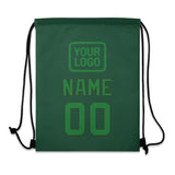 Custom Green Emerald Green Drawstring Bag
