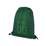 Custom Green Emerald Green Drawstring Bag