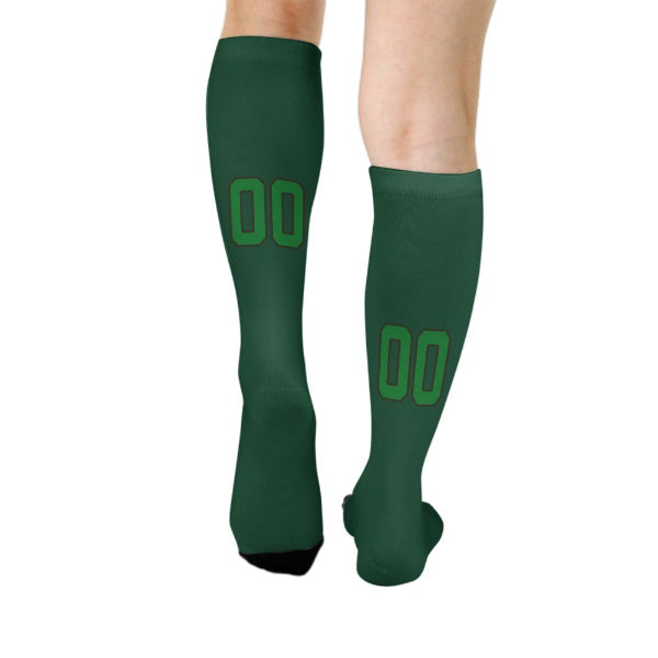 Custom Green Emerald Green Knee-High Sock