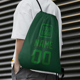Custom Green Emerald Green Drawstring Bag