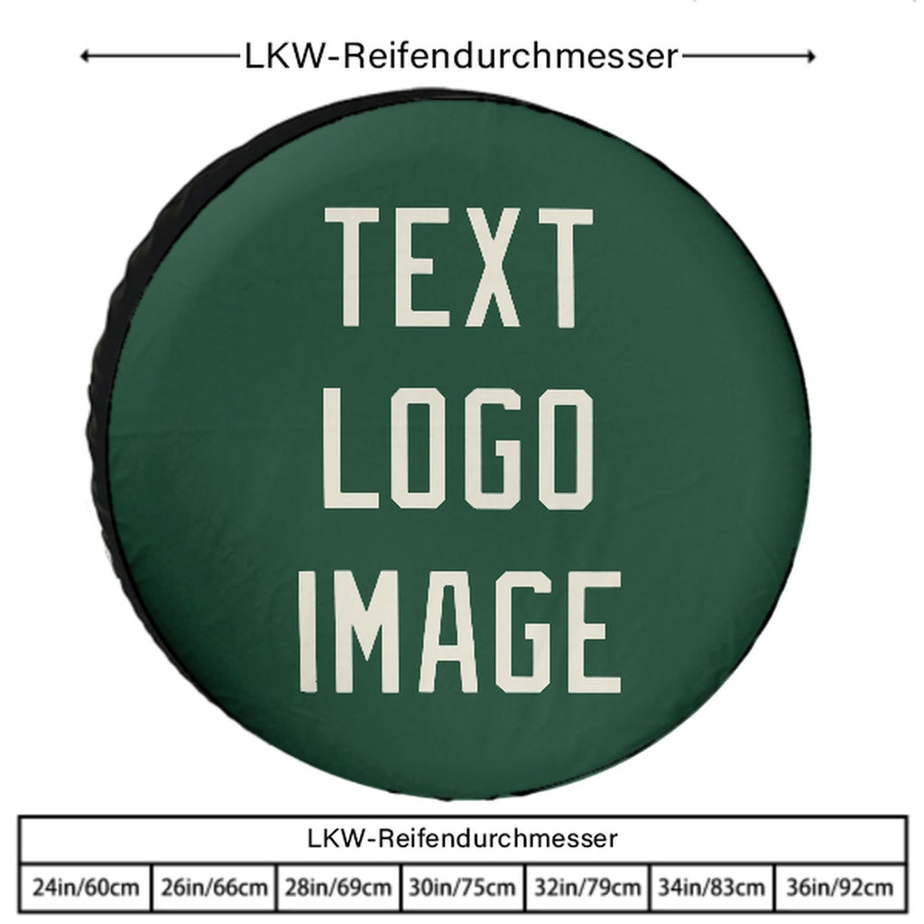 Custom Green Cream Truck Tires