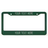Custom Green Gray License Plate Frame