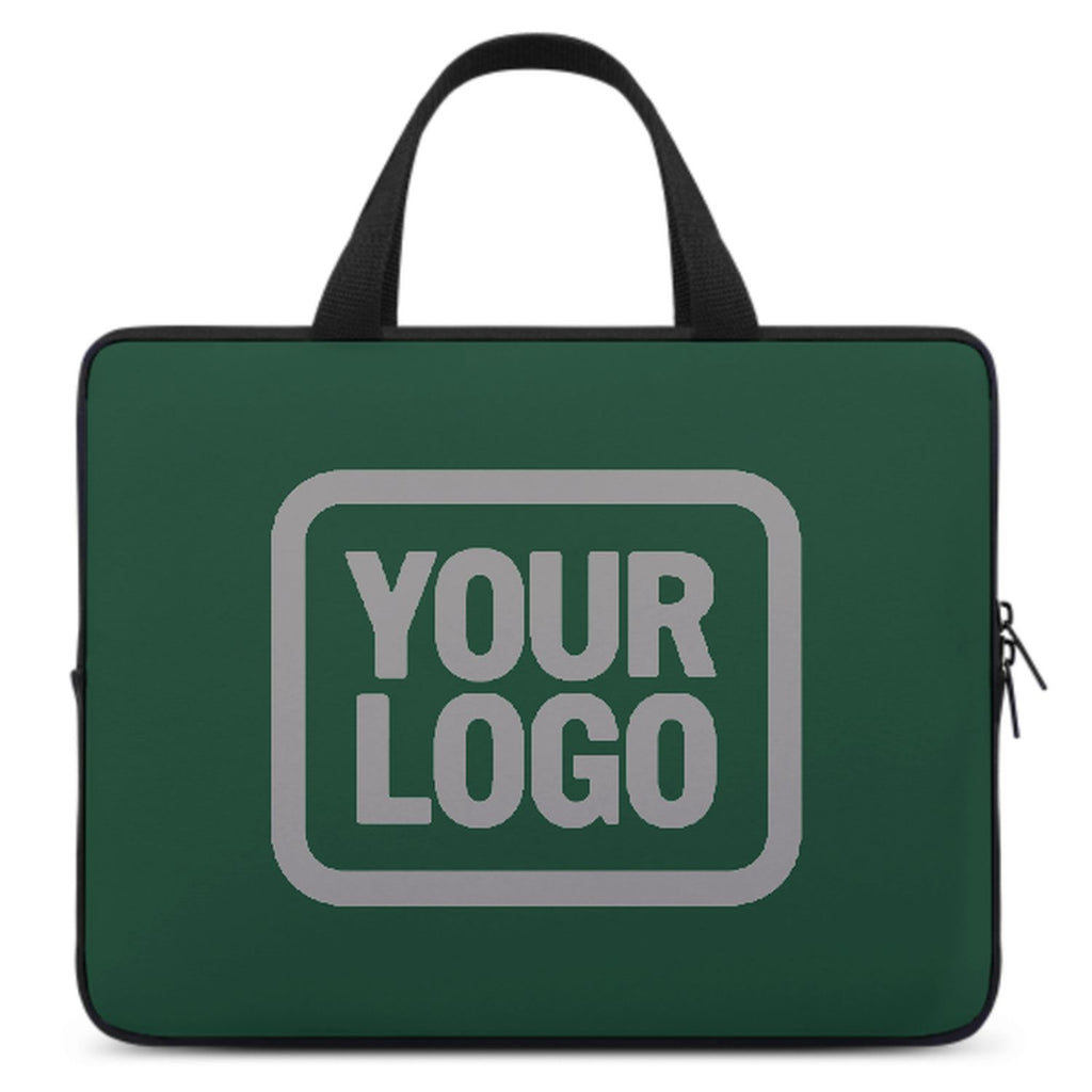 Custom Green Gray Laptop Bag