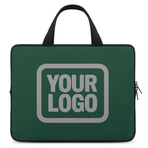 Custom Green Gray Laptop Bag