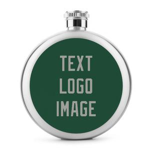 Custom Green Gray Hip Flask