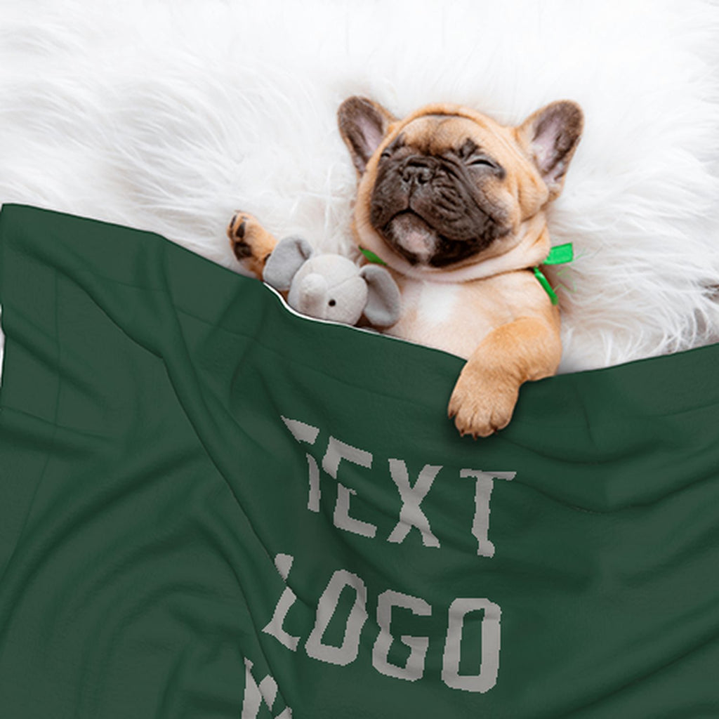 Custom Green Gray Pet Blanket