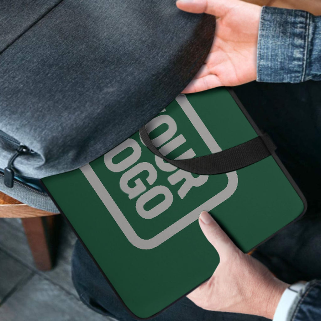 Custom Green Gray Laptop Bag