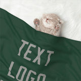 Custom Green Gray Pet Blanket