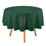Custom Green Dark Grey Round Table Cloth