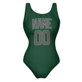 Custom Green Dark Grey Swimsuit