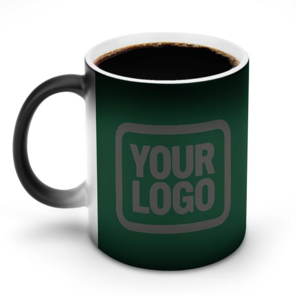 Custom Green Dark Grey Magic Mug