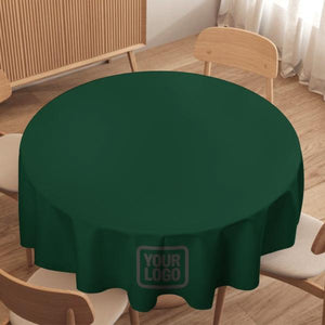 Custom Green Dark Grey Round Table Cloth