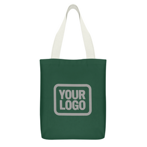 Custom Green Dark Grey Canvas Tote Bag