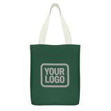 Custom Green Dark Grey Canvas Tote Bag