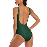 Custom Green Dark Grey Swimsuit