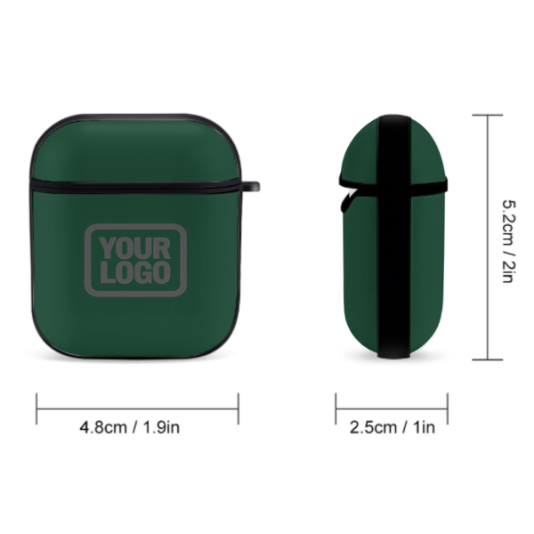 Custom Green Dark Grey AirPods Case