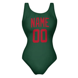 Custom Green Red Swimsuit