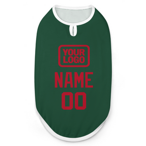 Custom Green Red Pet Vest