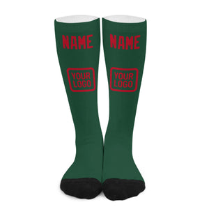 Custom Green Red Knee-High Sock