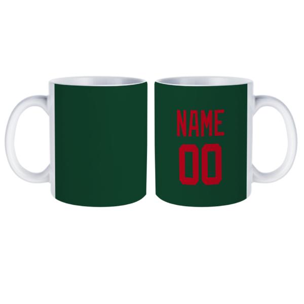 Custom Green Red Mug