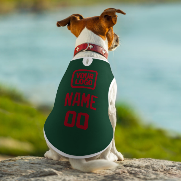 Custom Green Red Pet Vest