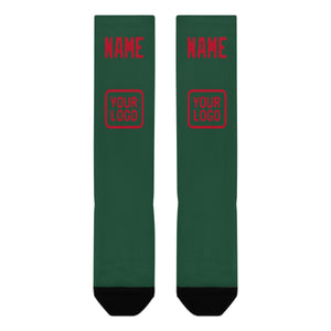 Custom Green Red Knee-High Sock