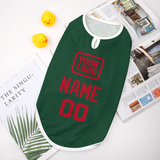 Custom Green Red Pet Vest