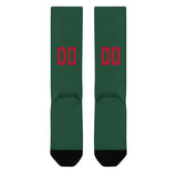 Custom Green Red Knee-High Sock