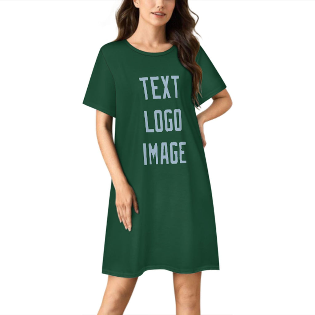 Custom Green Light Blue Nachthemd