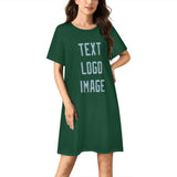 Custom Green Light Blue Nachthemd