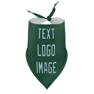 Custom Green Light Blue Pet Scarf