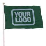 Custom Green Light Blue Flag