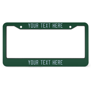 Custom Green Light Blue License Plate Frame