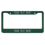 Custom Green Light Blue License Plate Frame