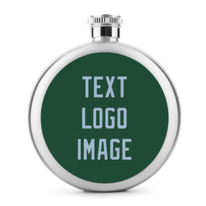 Custom Green Light Blue Hip Flask