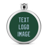 Custom Green Light Blue Hip Flask