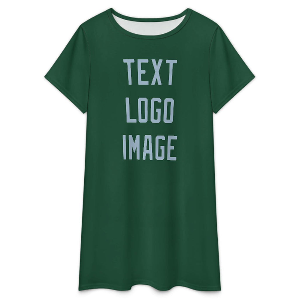 Custom Green Light Blue Nachthemd