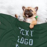 Custom Green Light Blue Pet Blanket