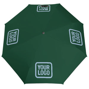Custom Green Light Blue Automatic Umbrella