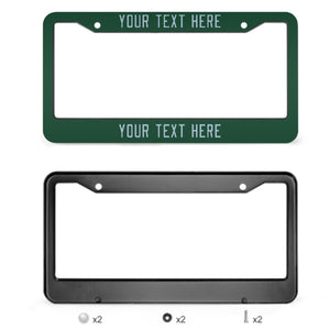 Custom Green Light Blue License Plate Frame