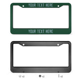 Custom Green Light Blue License Plate Frame